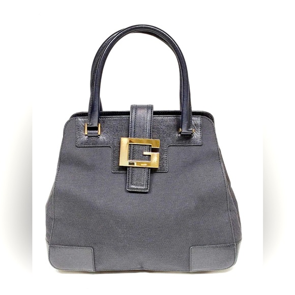 Authentic Gucci Hand Bag  Black Nylon - Picture 1 of 8
